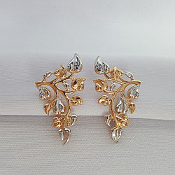 Позолоченные серьги из серебра SOKOLOV 93020702 серебро с позолотой, с английским замком