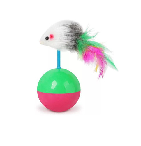 Игрушка для кошек Мышь неваляшка, фото 1