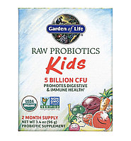 Garden of life сырые пробиотики, для детей, 96г