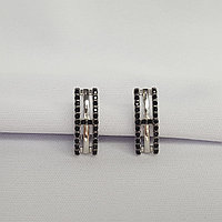 Серьги из серебра с фианитами Diamant 94-120-01514-1 покрыто родием