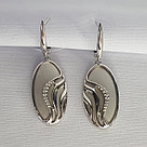 Серьги из серебра с фианитами Diamant 94-121-01560-1 серебро с родием, фото 4