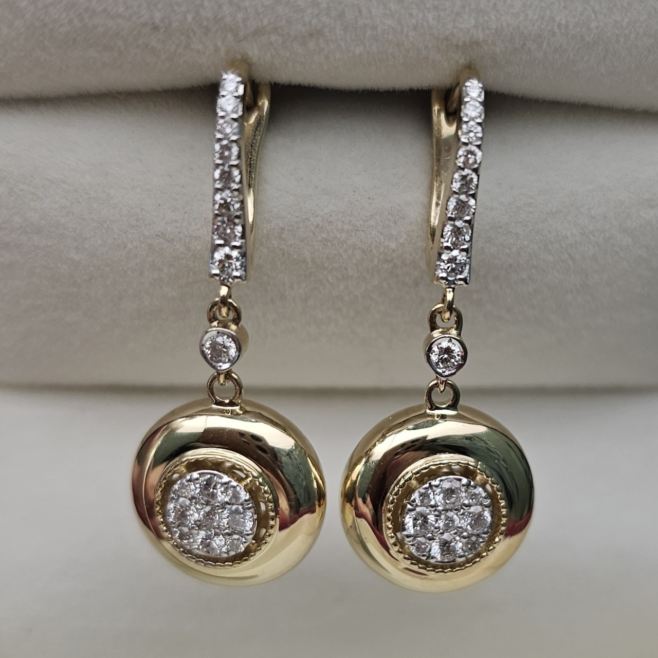 Золотые серьги с бриллиантами 0,52Ct VS1/G, VG-Cut