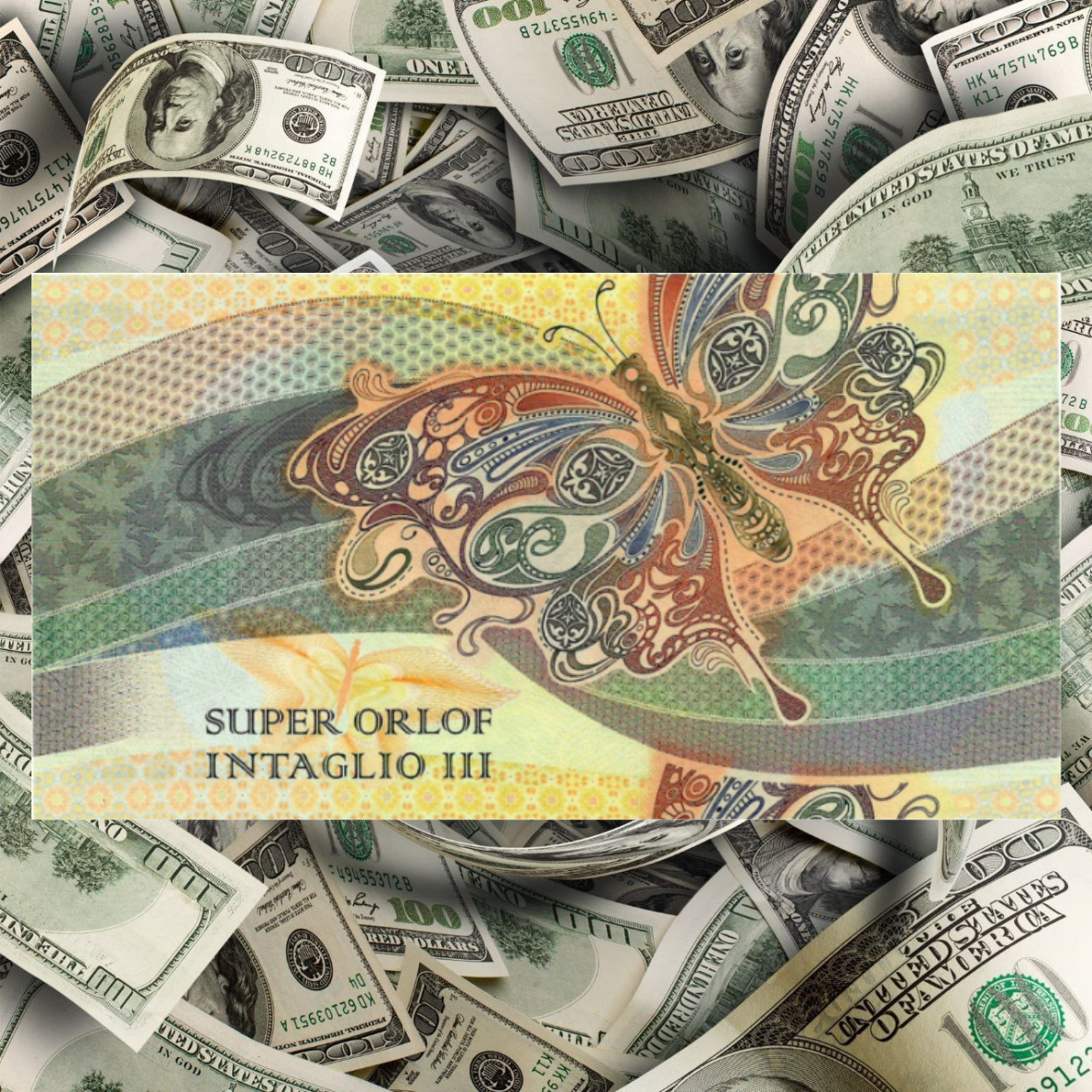 Тестовая банкнота "Гепард" (Super Orlof Intaglio III) - фото 2 - id-p109897408