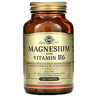 Магний с витамином В6, 250 таблеток, Solgar