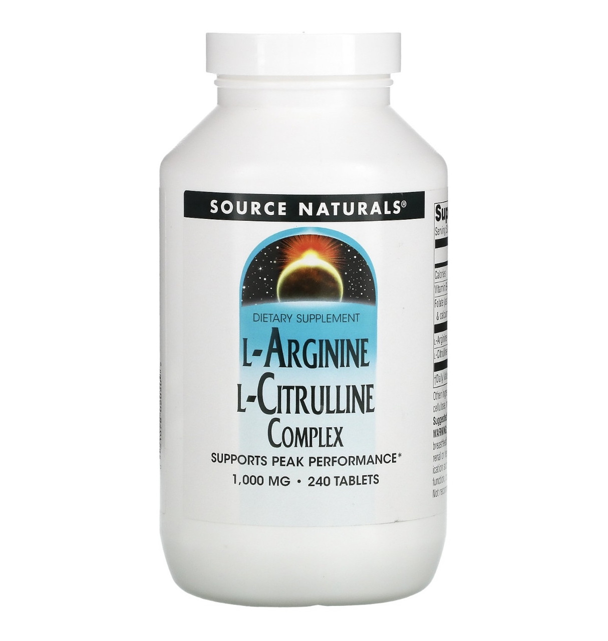 Source naturals комплекс L-аргинина и L-цитруллина, 1000мг, 240 таблеток - фото 1 - id-p109897564