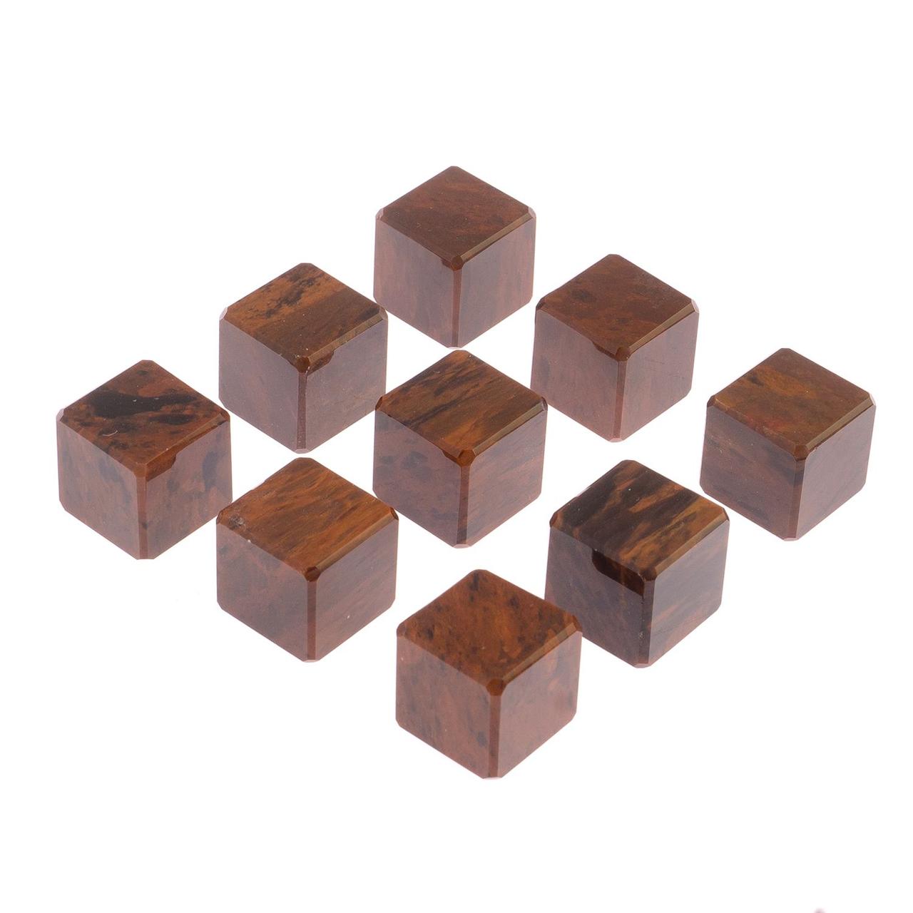 Камни для виски 9 кубиков из коричневого обсидиана 126258 - фото 2 - id-p109897568