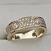Золотое  кольцо с бриллиантами 0.85 Сt VS1/G, 17.5 размер, фото 5