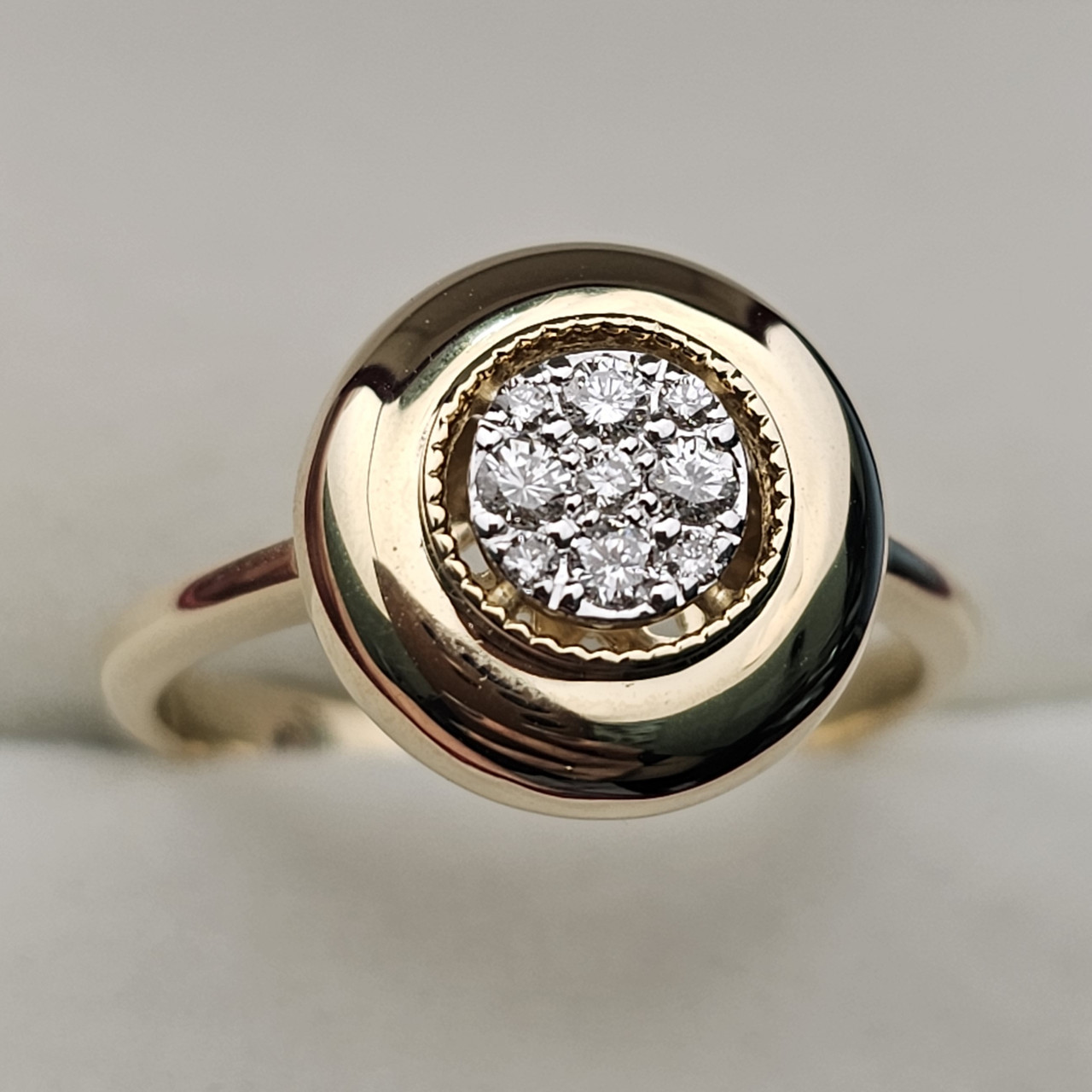 Золотое кольцо с бриллиантами 0.21Сt VS1/G, 19 размер - фото 5 - id-p109857746