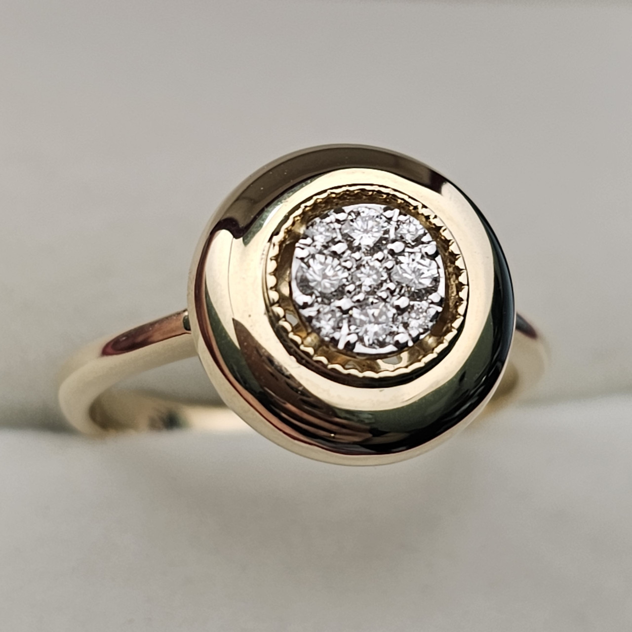 Золотое кольцо с бриллиантами 0.21Сt VS1/G, 19 размер - фото 8 - id-p109857746