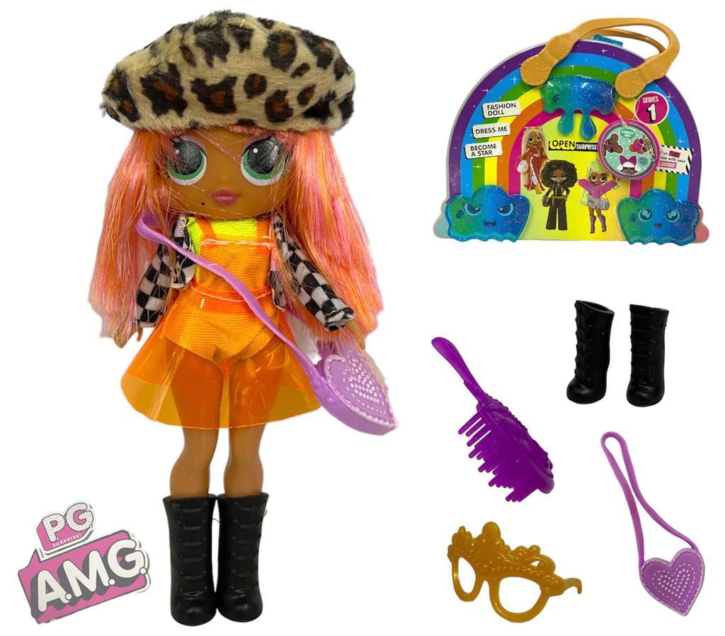 Помятая упаковка!!! PG8011 Кукла IOI в сумочка радуга с аксессуарами 30*25см, фото 1