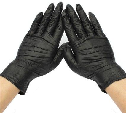 Перчатки нитриловые черные S размер
