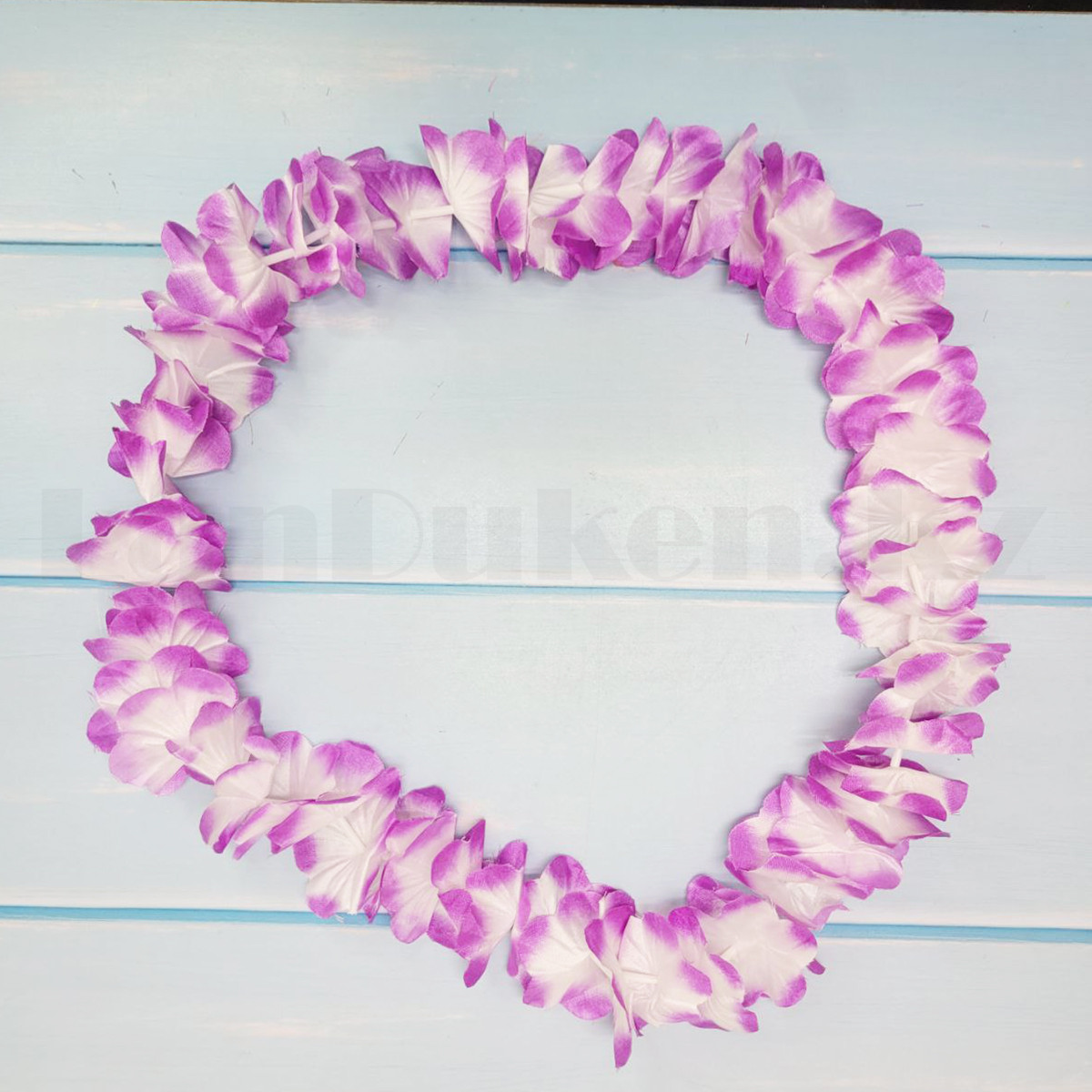 Гавайское ожерелье лея фиолетово-белое - фото 1 - id-p109956101
