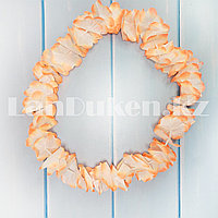 Гавайское ожерелье лея оранжево-белое