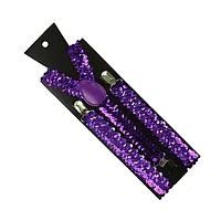 Подтяжки для брюк карнавальные с пайетками фиолетовый