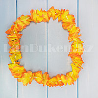 Гавайское ожерелье лея оранжево-желтое