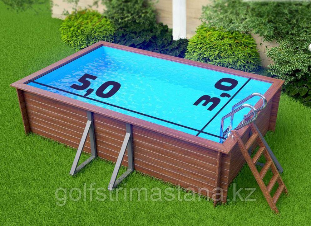 Прямоугольный деревянный бассейн Китой 5х3 м купить в Астане с ...