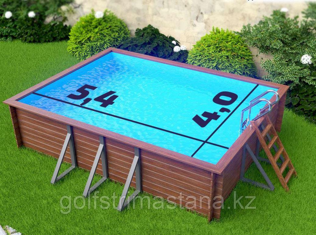 Прямоугольный деревянный бассейн Илим 5х3 м