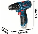 Аккумуляторный шуруповерт Bosch GSR 120-LI 2 А*ч 0.601.9G8.020, фото 7
