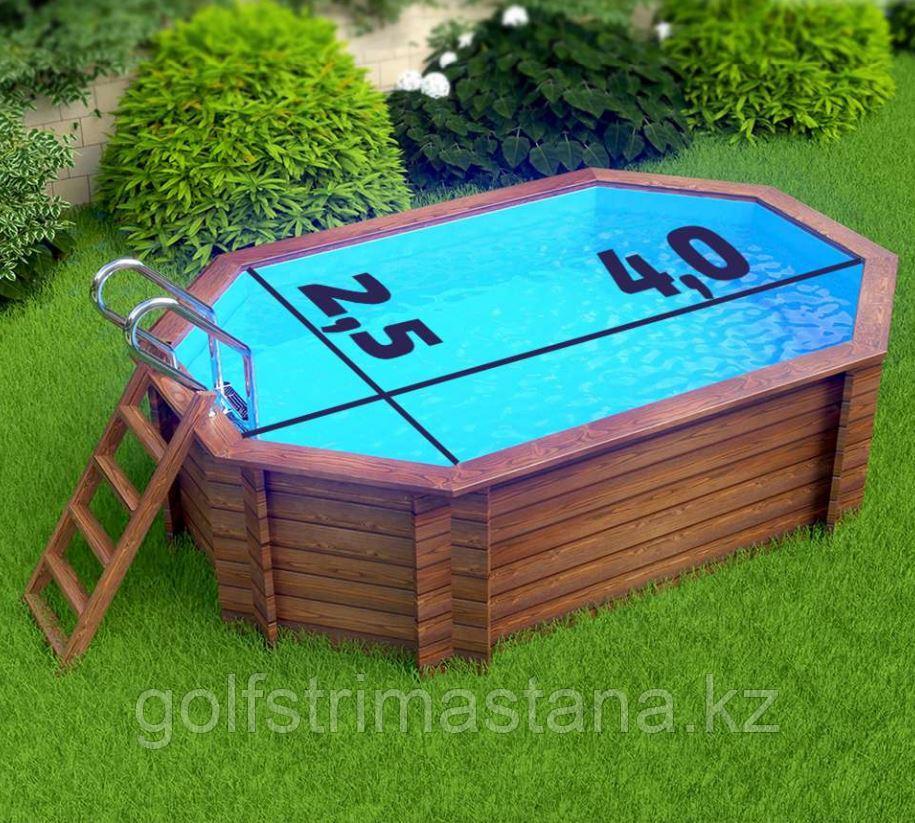 Овальный деревянный бассейн Иркут 4х2,5 м