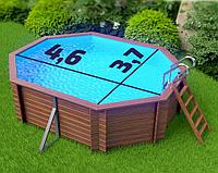 Овальный деревянный бассейн Киренга 4,65х3,7 м 130