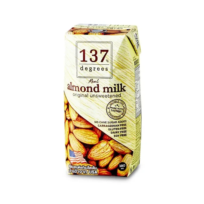 Миндальное молоко 137 Degrees, без сахара, 180 мл.