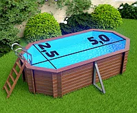 Овальный деревянный бассейн Баргузин 5х2,5 м