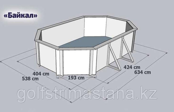 Овальный деревянный бассейн Байкал 6х3,7м - фото 5 - id-p109957395