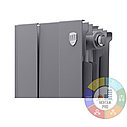 Биметаллический радиатор PIANOFORTE 300/100 (Серый) Silver Satin Royal Thermo, фото 2