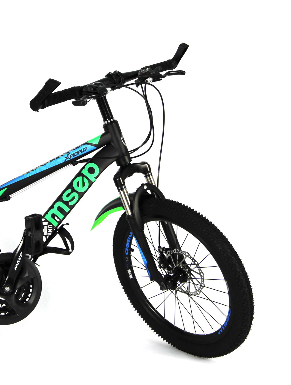 Детский велосипед Msep 20 колеса черный-зеленый - фото 3 - id-p109966816