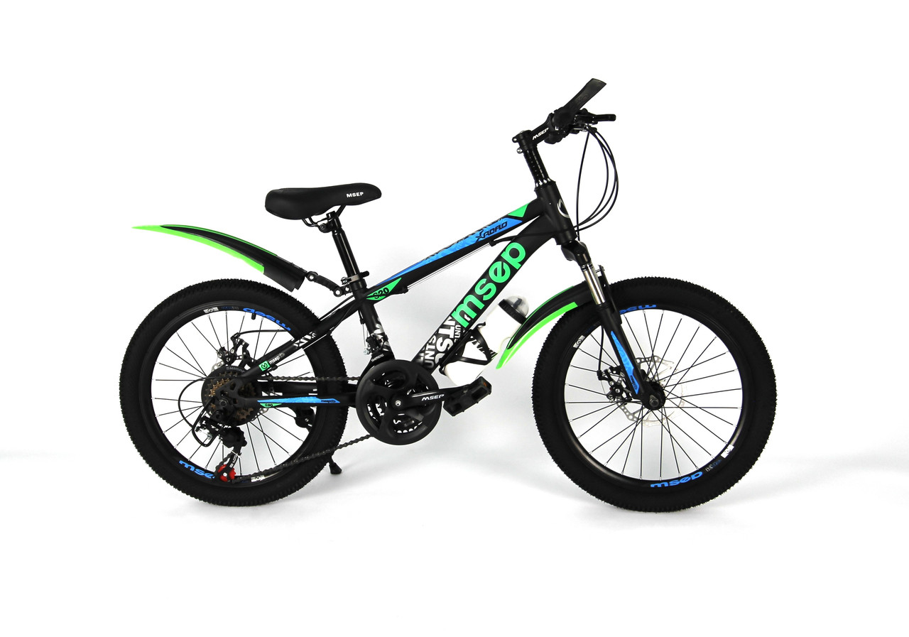 Детский велосипед Msep 20 колеса черный-зеленый - фото 2 - id-p109966816