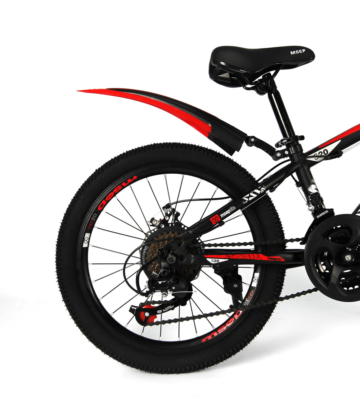 Детский велосипед Msep 20 колеса черный-красный - фото 4 - id-p109967544