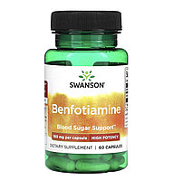 Swanson бенфотиамин, высокоэффективный, 160мг, 60 капсул