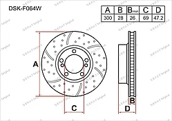 Тормозные диски KIA  Sportage c 2004 по н.в.  1.6 / 1.7 / 2.0 / 2.7 (Передние)