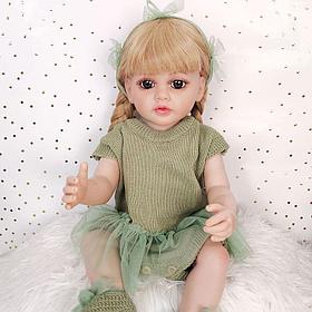 Кукла Реборн девочка в зеленом платье
