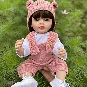 Кукла Реборн девочка в вязаном костюме