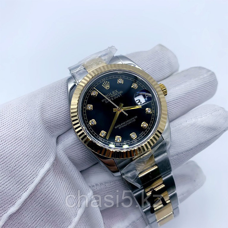 Механические наручные часы Rolex Datejust Steel and Yellow Gold - Дубликат (13055)
