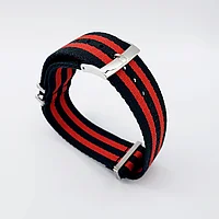 Ремешок Omega красный, тканевый (16822)