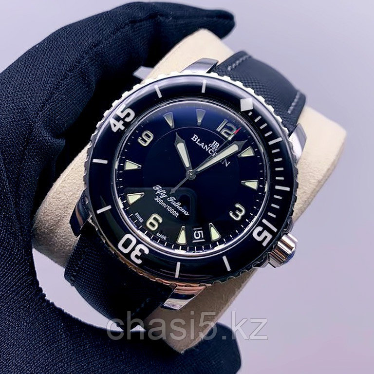 Мужские наручные часы Blancpain застежка пряжка - Дубликат (12356) - фото 1 - id-p100613168