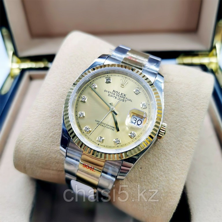 Механические наручные часы Rolex Datejust Steel and Yellow Gold - Дубликат (12111) - фото 1 - id-p100613092