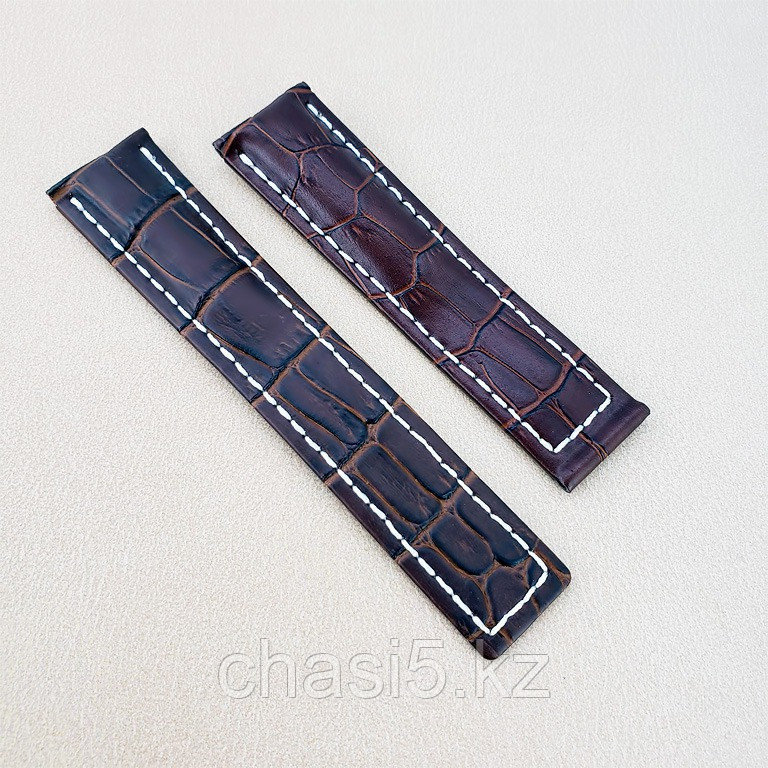 Ремешок Breitling мужской коричневый (16721) - фото 1 - id-p100614717