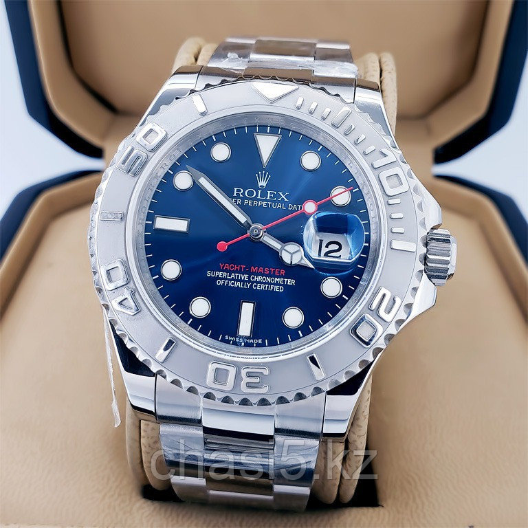 Мужские наручные часы Rolex Yacht-Master Rhodium Dial Steel - Дубликат (11727) - фото 1 - id-p100612961