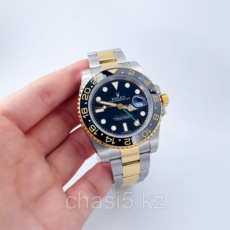 Мужские наручные часы Rolex GMT Master II Black Ceramic Bezel - Дубликат (20293) - фото 7 - id-p109118340