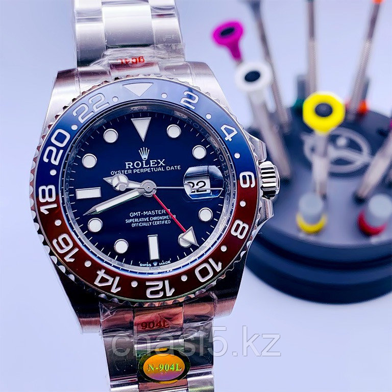 Мужские наручные часы Rolex GMT Master II Black Ceramic Bezel - Дубликат (14641) - фото 1 - id-p100613883