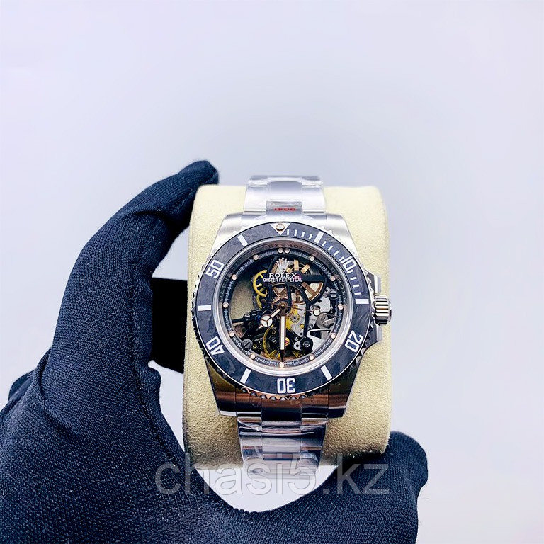 Мужские наручные часы Rolex Submariner Skeleton Carbon - Дубликат (14453) - фото 3 - id-p100613788