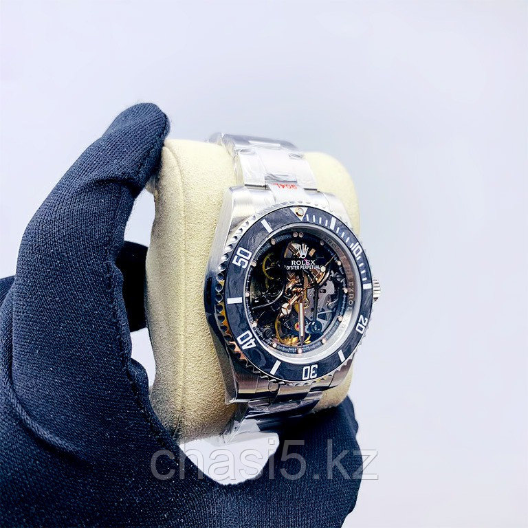 Мужские наручные часы Rolex Submariner Skeleton Carbon - Дубликат (14453) - фото 4 - id-p100613788