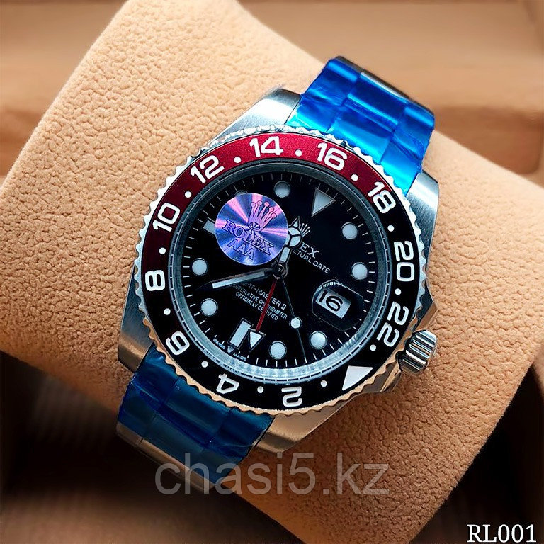Мужские наручные часы Rolex GMT Master II Black Ceramic Bezel - Дубликат (13253)