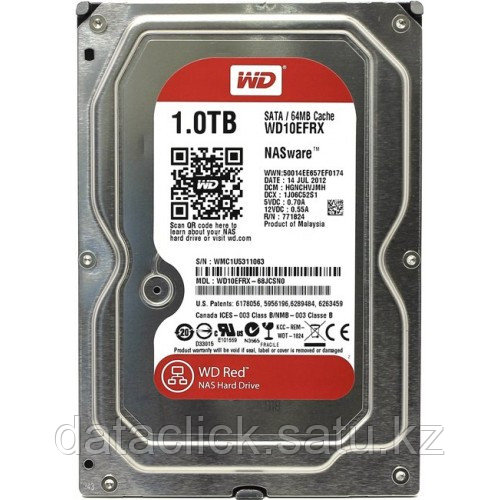 Жесткий диск Western Digital Caviar Red, 1000 GB ,HDD SATA WD10EFRX, IntelliPower, 64MB cache - фото 1 - id-p109983314