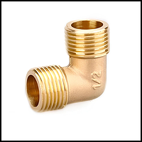 Уголок, отвод для компрессора папа/папа 16 мм