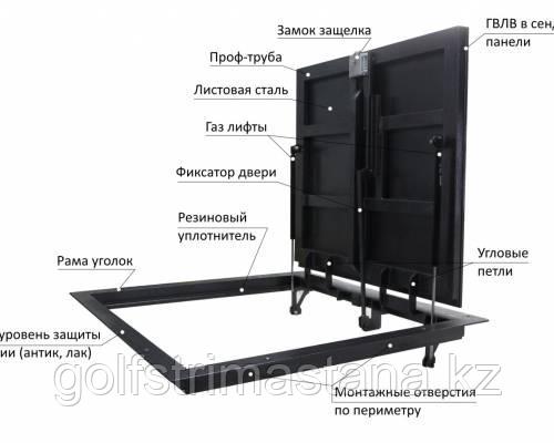 Как устроен напольный люк Стелс под плитку Как устроен напольный люк Стелс под плитку