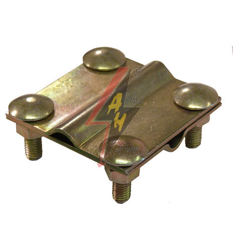 Крестообразное соединение (проволока-проволока)4xM8x25, две пластины, B do 40 mm, проволка Ø 5-12 mm, фото 2